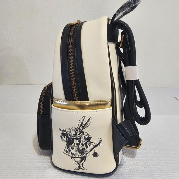 Loungefly Disney Alice In Wonderland We're All Mad Here Backpack and Wallet BNWT - Picture 6 of 9